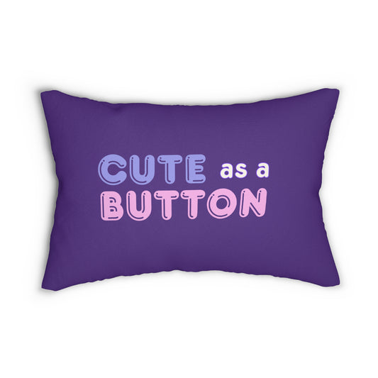 Cute as a button Lumbar Pillow
