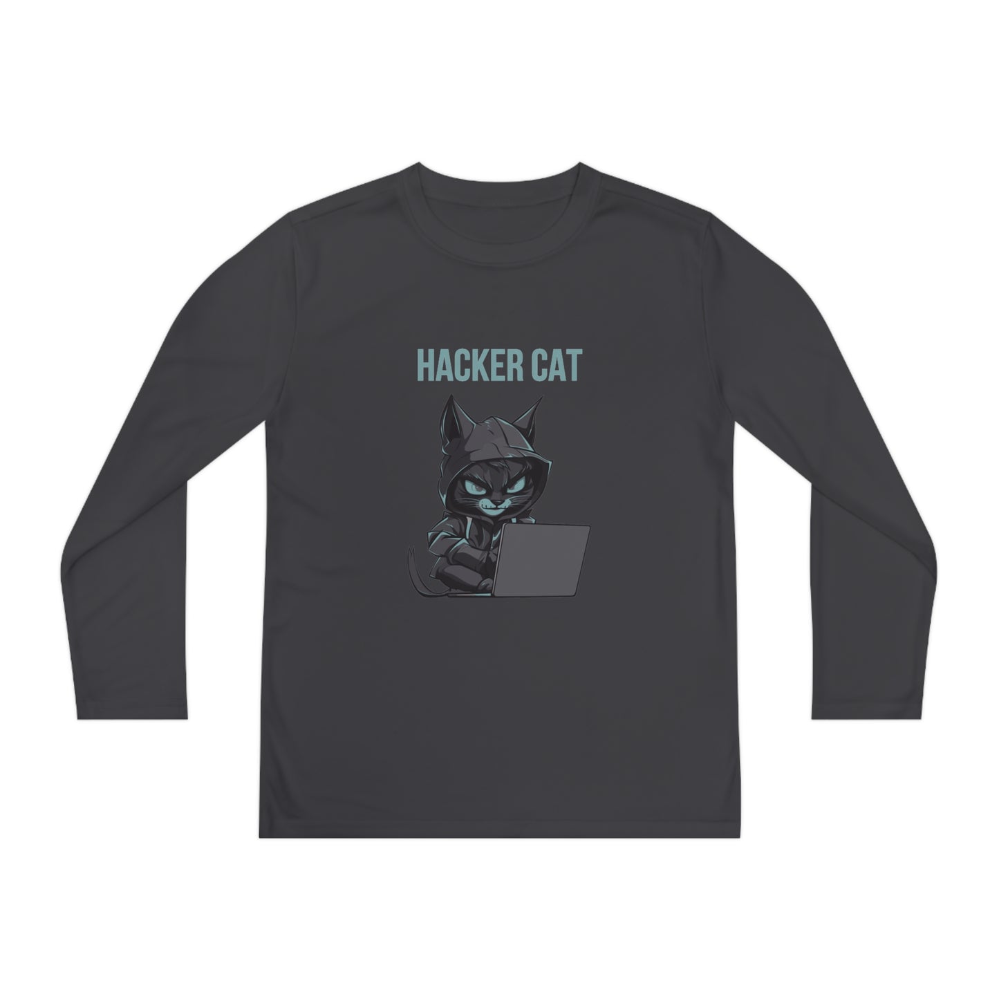Hacker cat Long Sleeve Competitor Tee