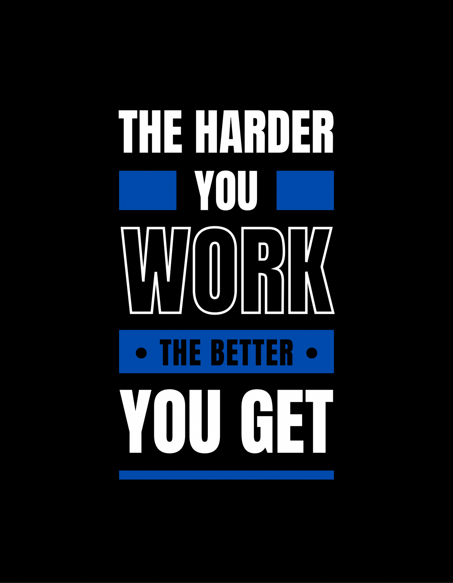 The harder you work the better you get